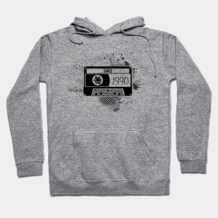 1990s Vintage, 90s Black Cassette Hoodie